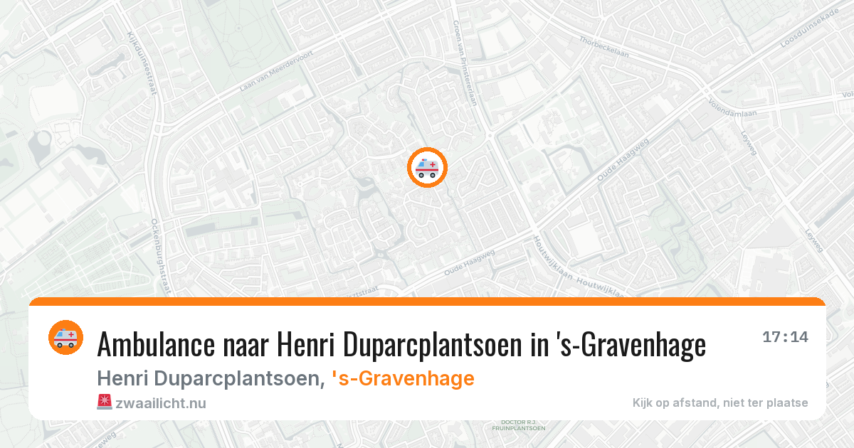 Ambulance naar Henri Duparcplantsoen in 's-Gravenhage — 22 mei 2026