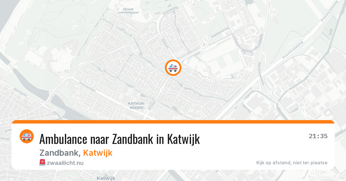 Ambulance naar Zandbank in Katwijk — 22 jul 2026