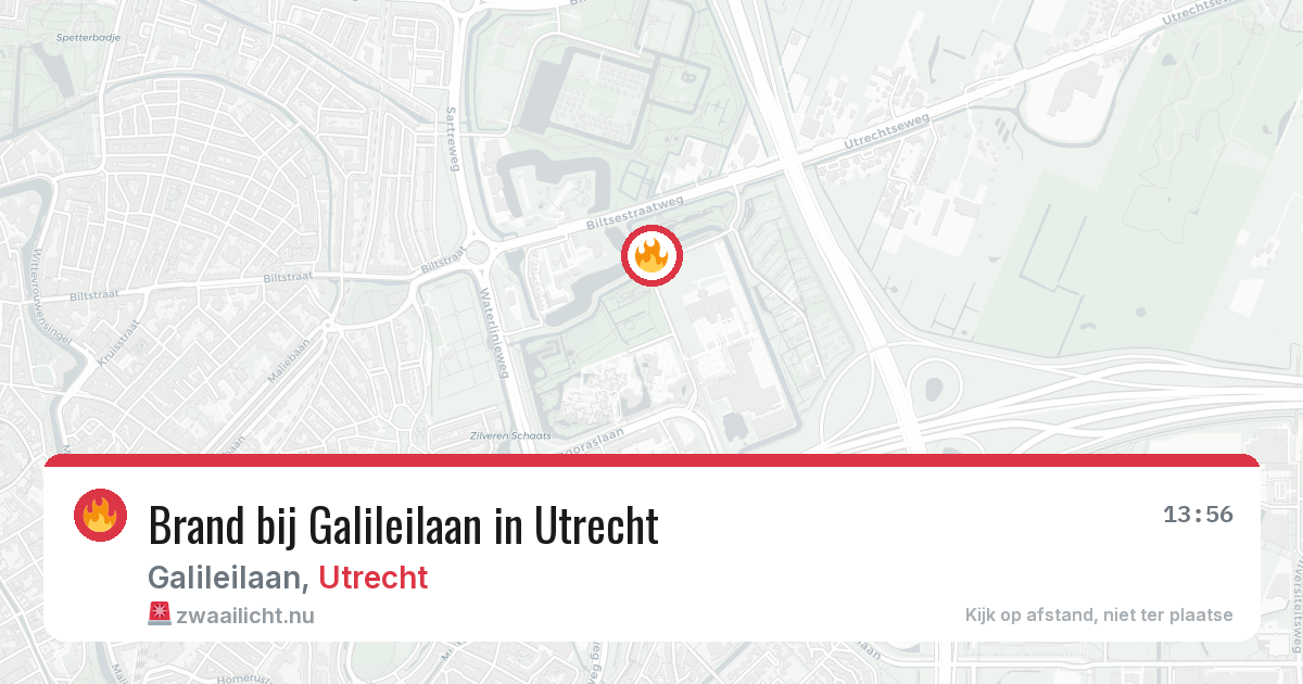 Brand bij Galileilaan in Utrecht — 20 mrt 2026