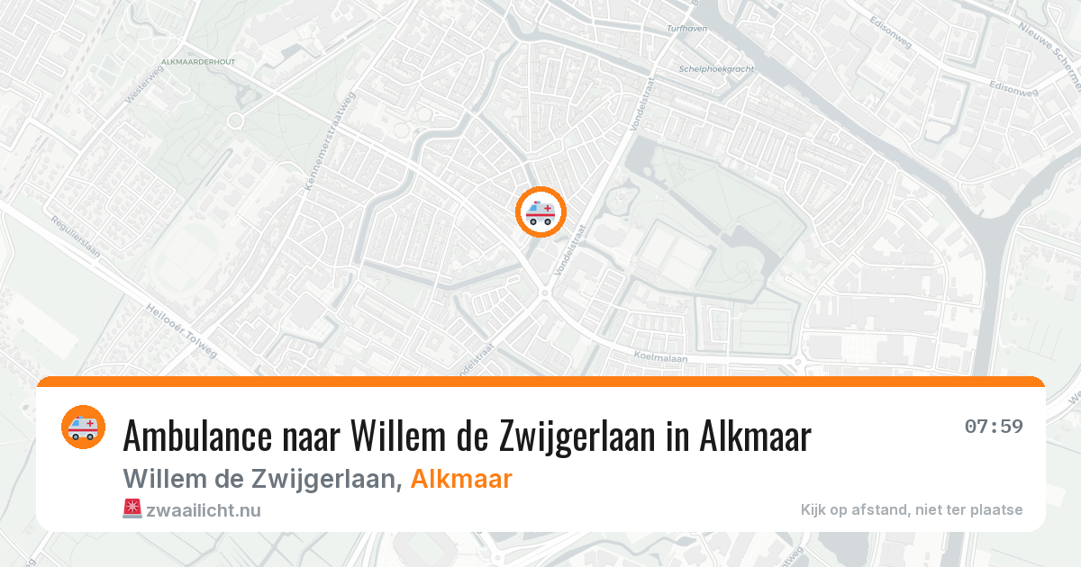 Ambulance naar Willem de Zwijgerlaan in Alkmaar — 14 mei 2026