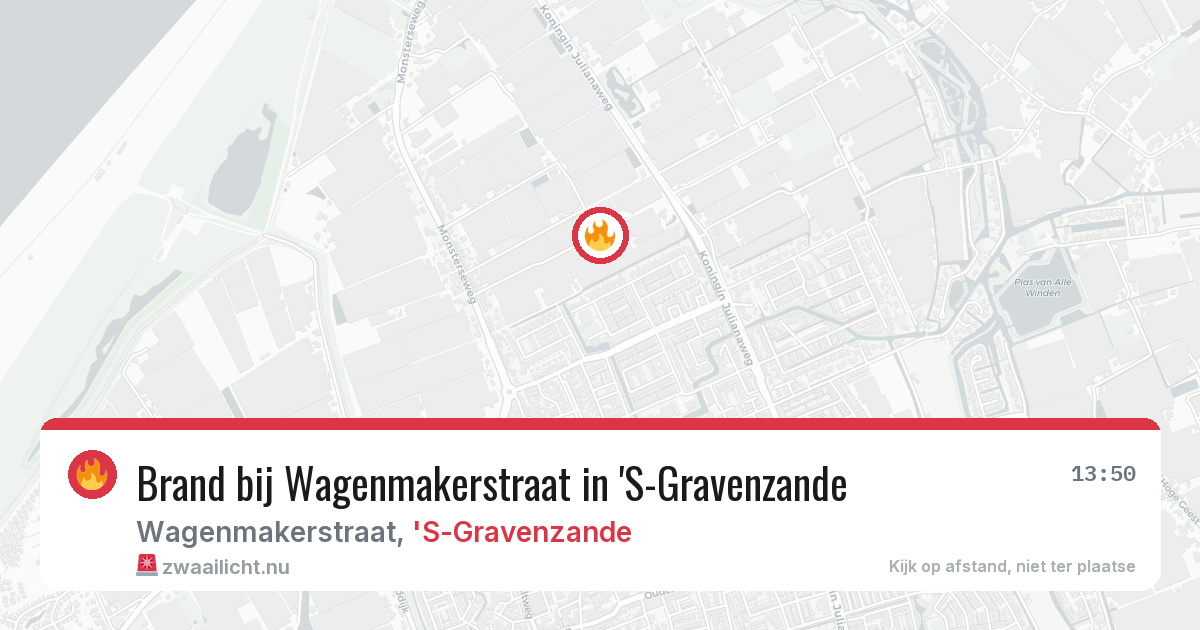 Brand bij Wagenmakerstraat in 'S-Gravenzande — 8 jul 2026