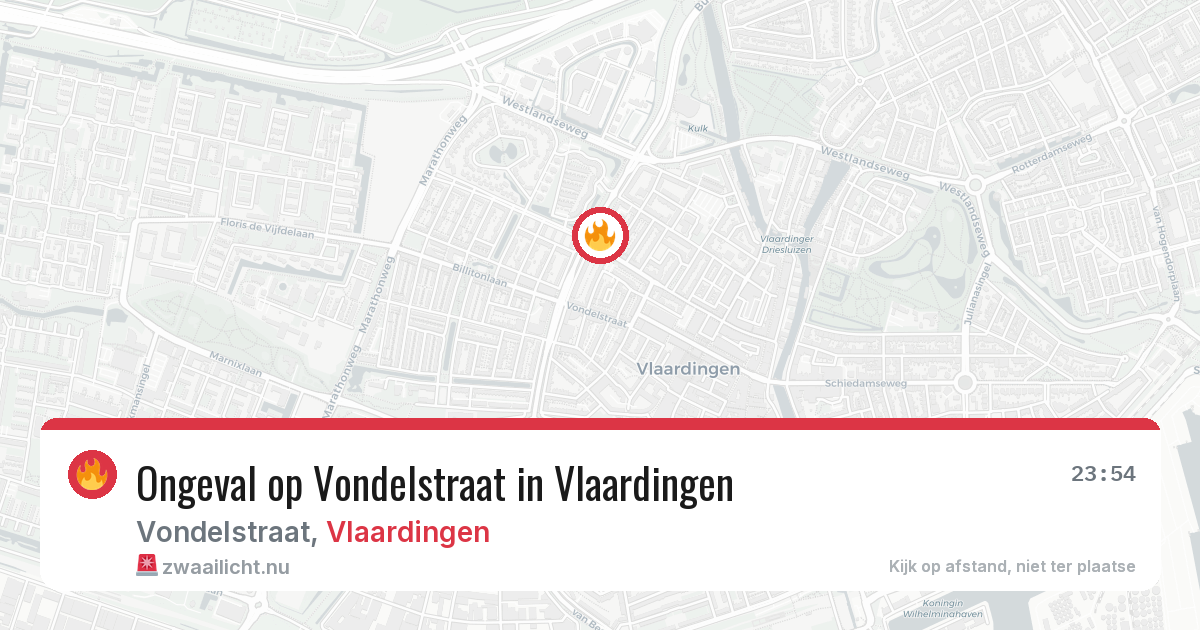 Ongeval op Vondelstraat in Vlaardingen — 30 mrt 2026