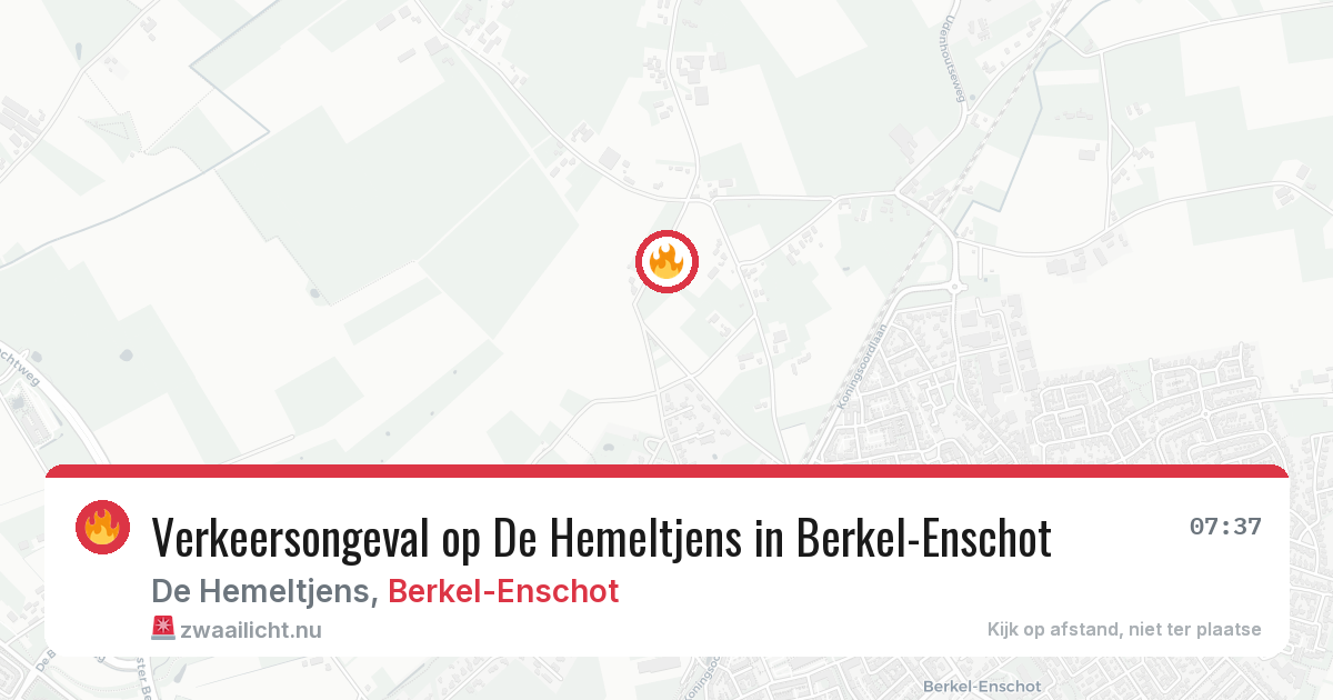 Verkeersongeval op De Hemeltjens in Berkel-Enschot — 7 jun 2026