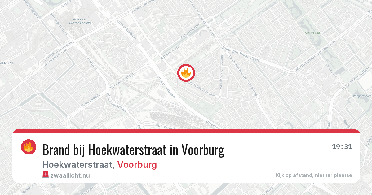 Brand bij Hoekwaterstraat in Voorburg — 31 mrt 2026