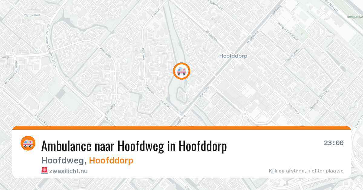 Ambulance naar Hoofdweg in Hoofddorp — 13 jul 2026