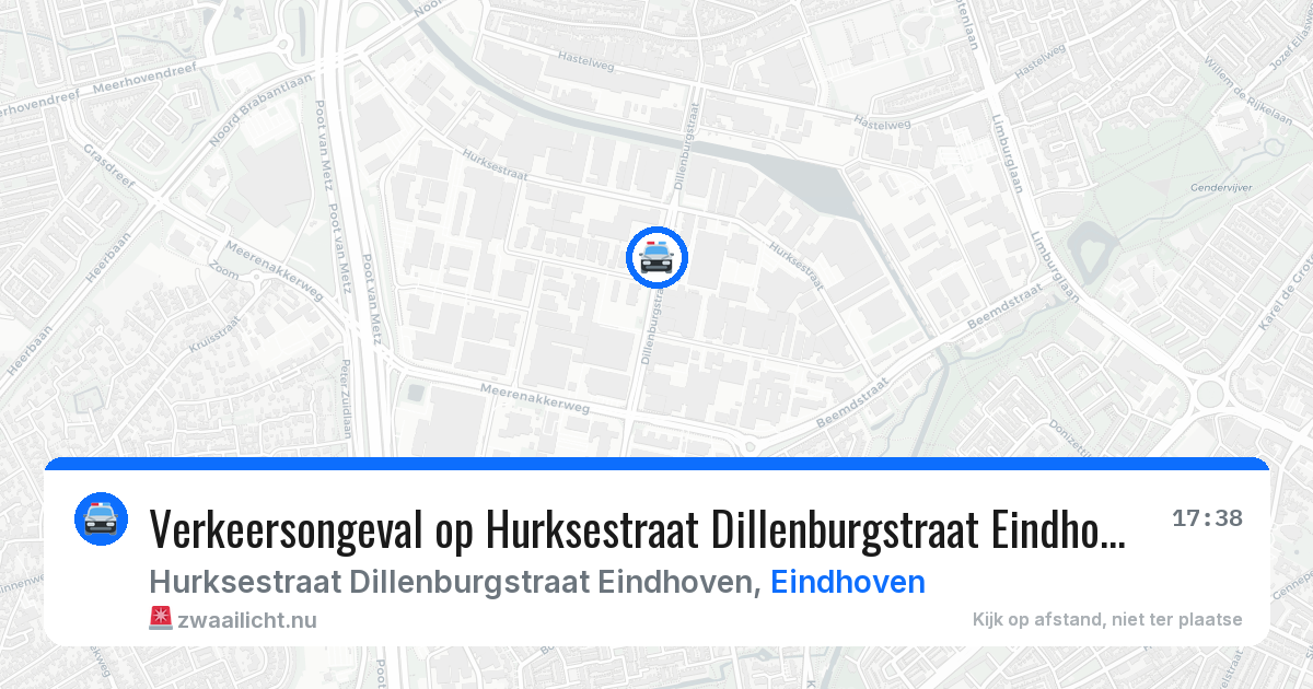 Verkeersongeval op Hurksestraat Dillenburgstraat Eindhoven in Eindhoven — 16 jul 2026