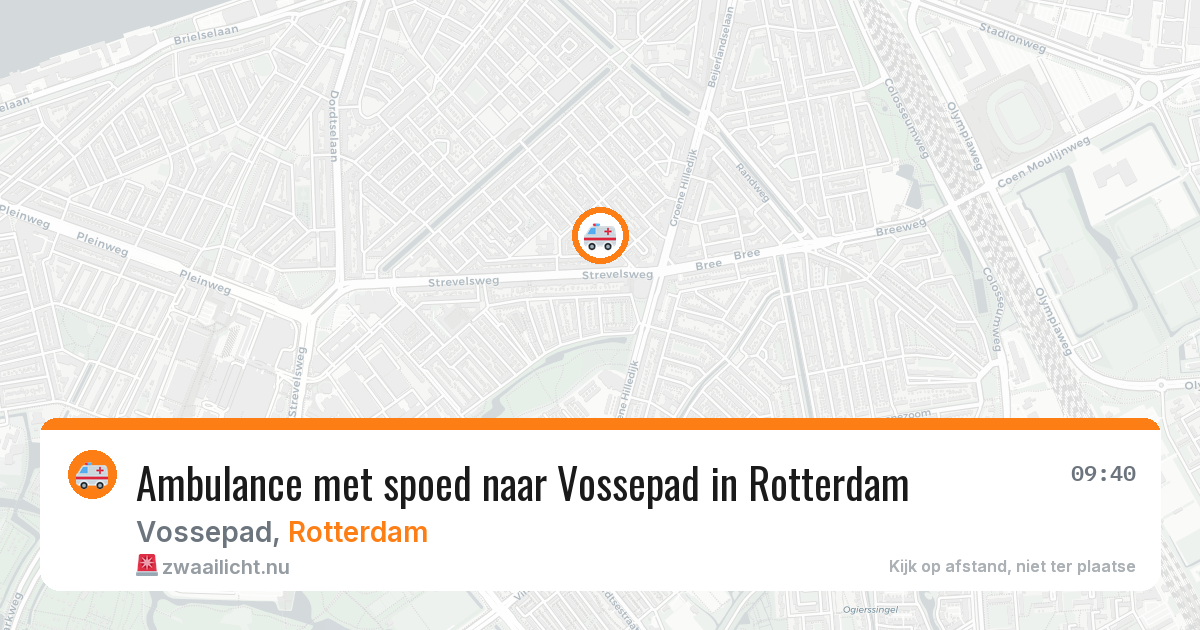 Ambulance met spoed naar Vossepad in Rotterdam — 20 mei 2026