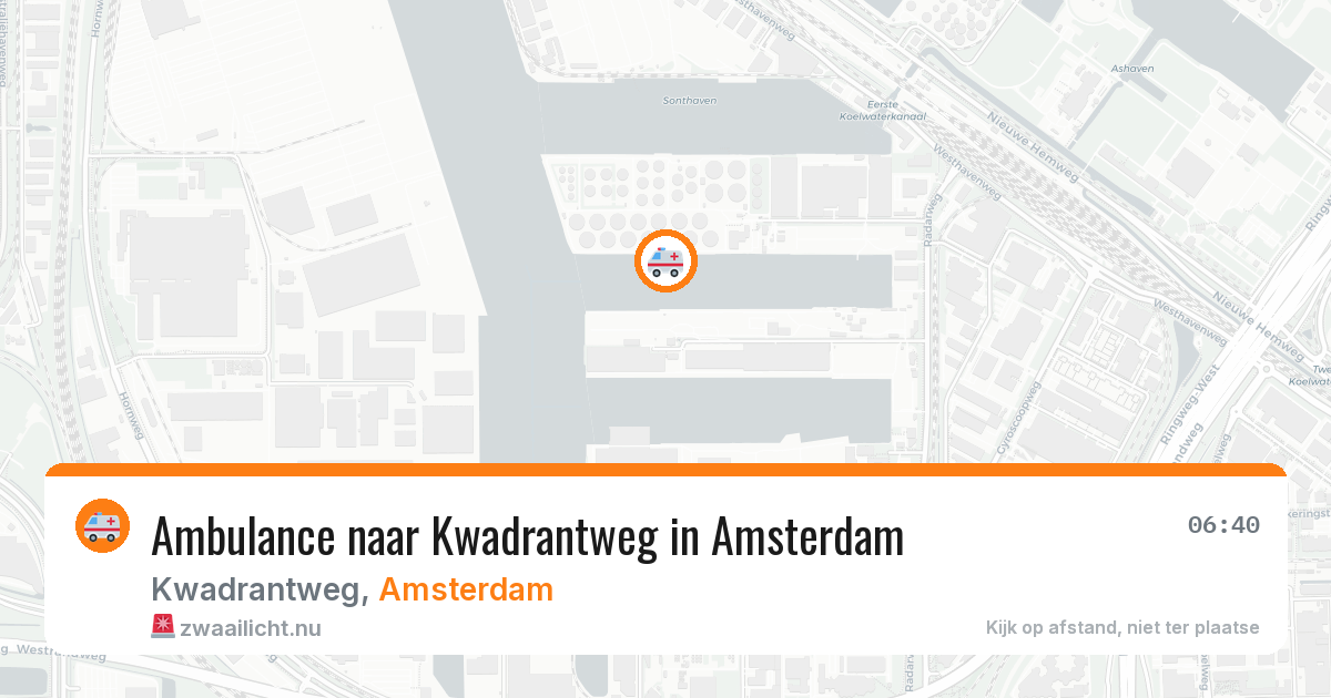 Ambulance naar Kwadrantweg in Amsterdam — 9 apr 2026