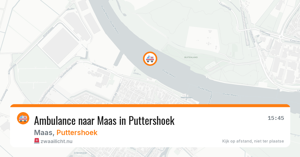 Ambulance naar Maas in Puttershoek — 18 jul 2026