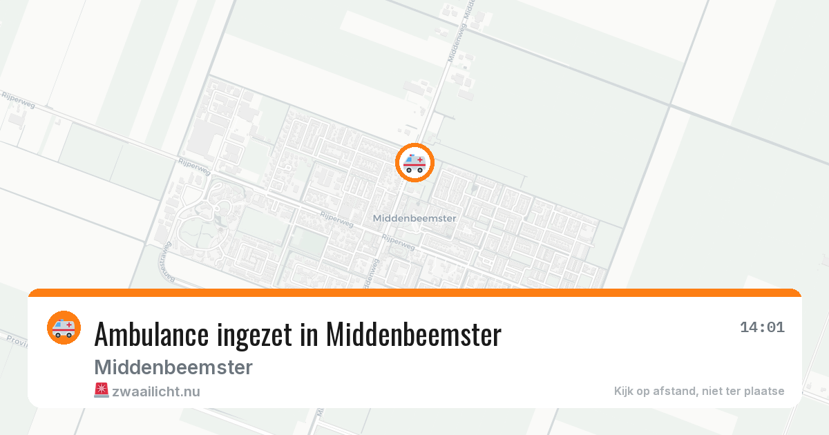 Ambulance ingezet in Middenbeemster — 14 jul 2026