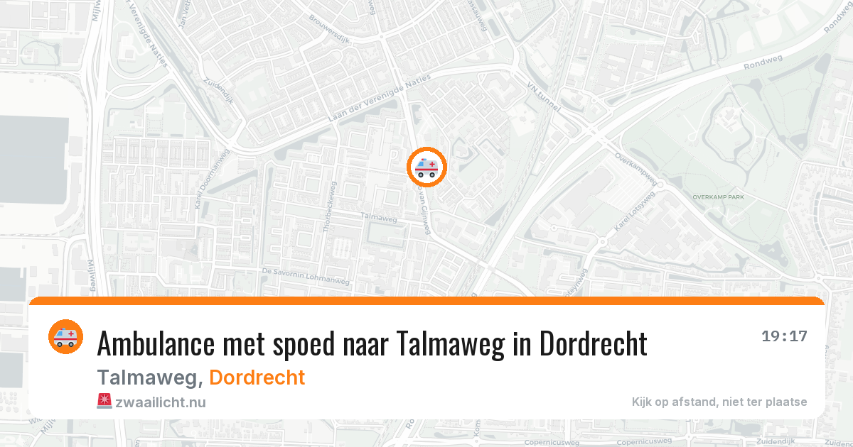Ambulance met spoed naar Talmaweg in Dordrecht — 22 apr 2026