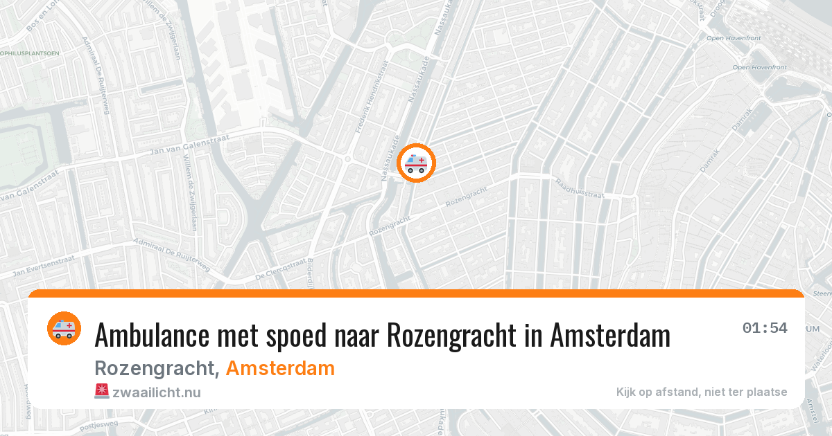 Ambulance met spoed naar Rozengracht in Amsterdam — 13 mei 2026