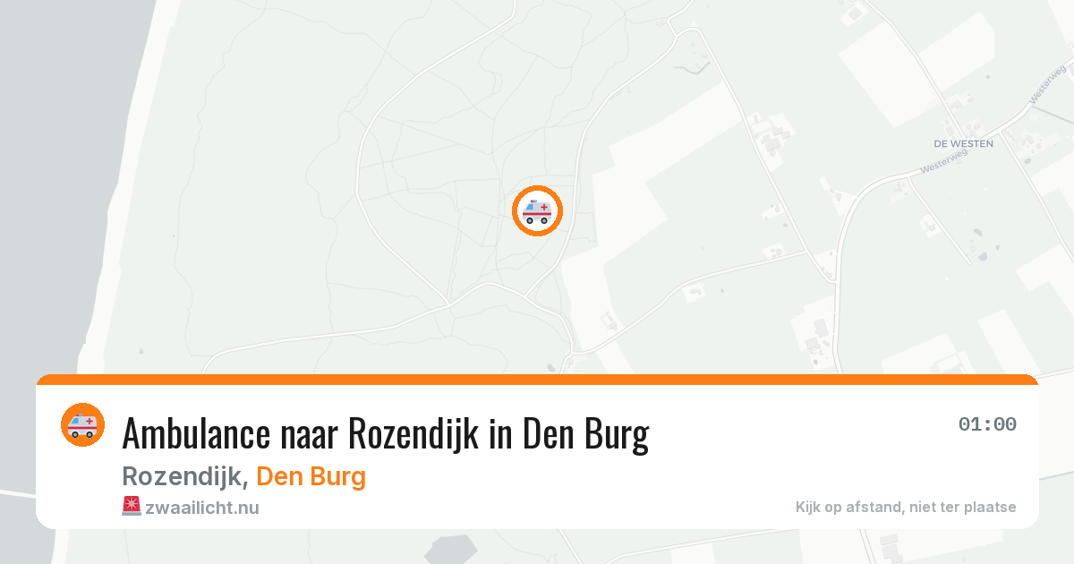 Ambulance naar Rozendijk in Den Burg — 15 jul 2026