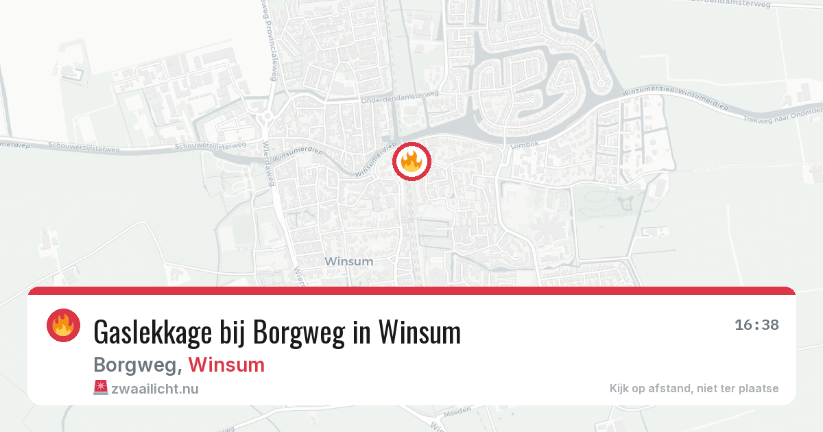 Gaslekkage bij Borgweg in Winsum — 4 mei 2026