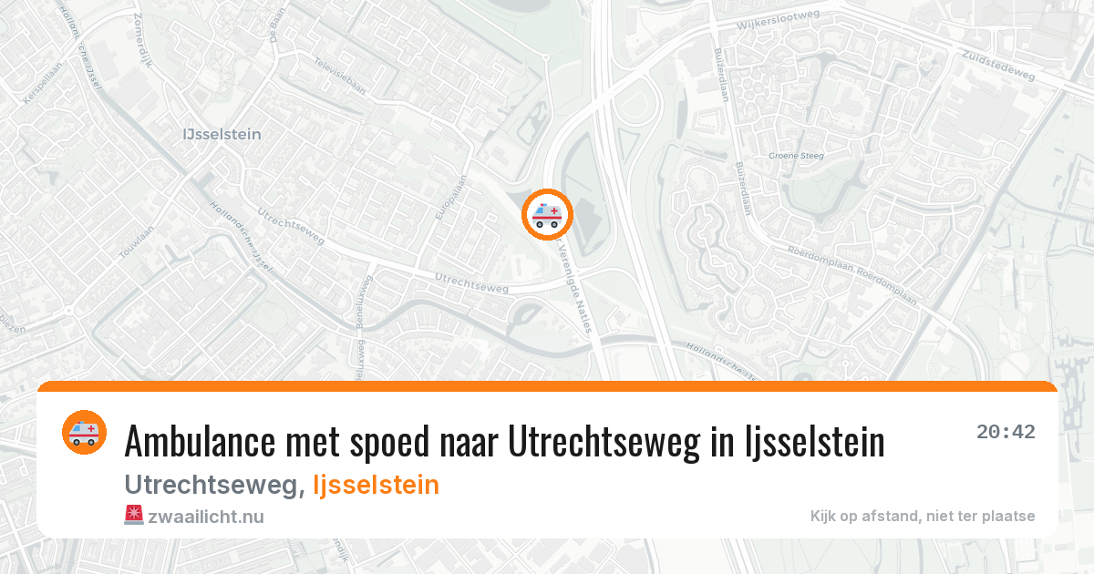 Ambulance met spoed naar Utrechtseweg in Ijsselstein — 22 apr 2026
