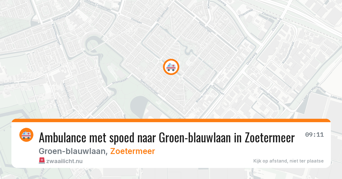 Ambulance met spoed naar Groen-blauwlaan in Zoetermeer — 9 jun 2026