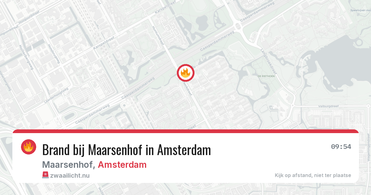Brand bij Maarsenhof in Amsterdam — 6 apr 2026