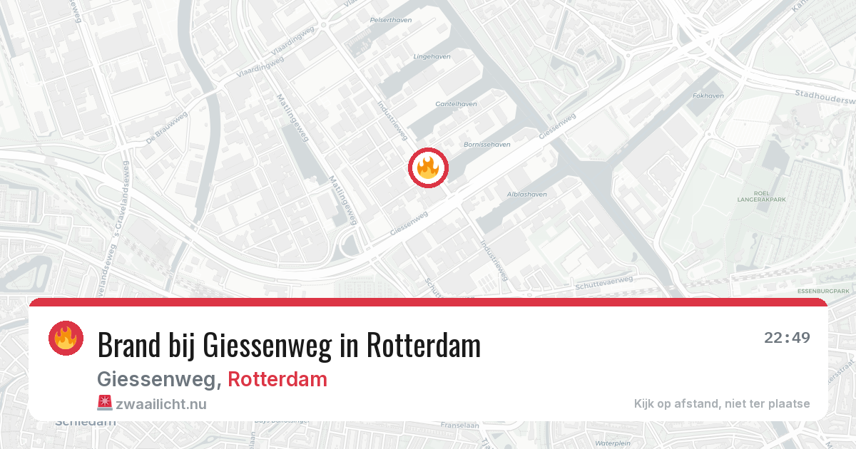 Brand bij Giessenweg in Rotterdam — 23 jul 2026