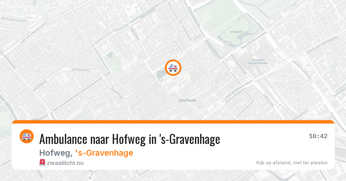 Ambulance naar Hofweg in 's-Gravenhage — 17 jul 2026