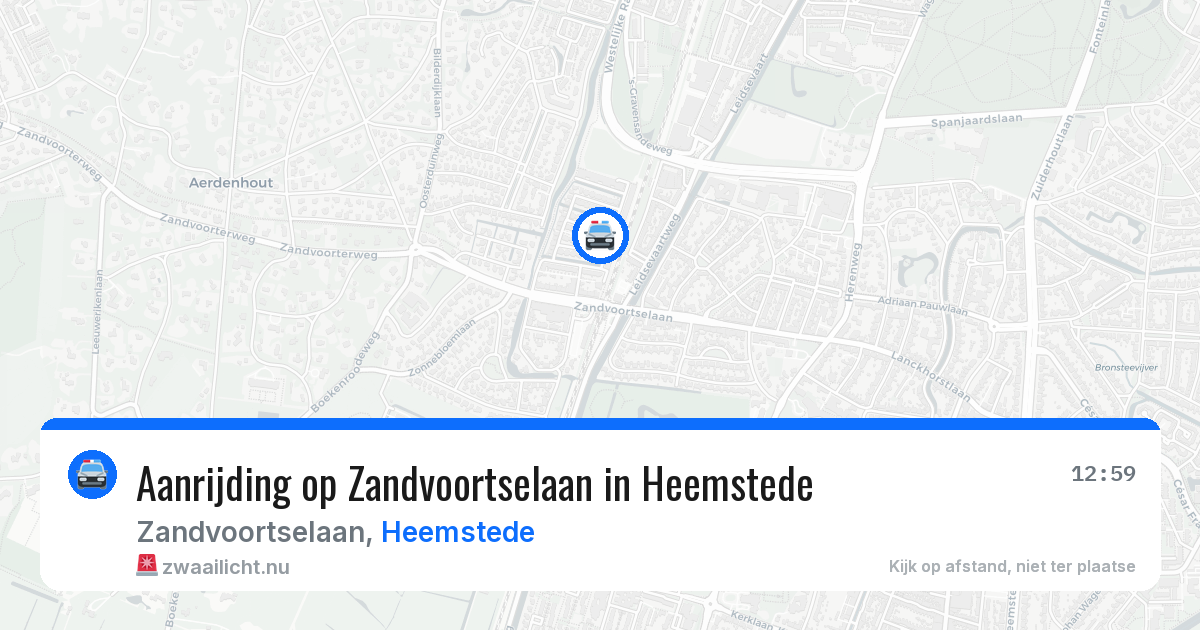Aanrijding op Zandvoortselaan in Heemstede — 28 apr 2026