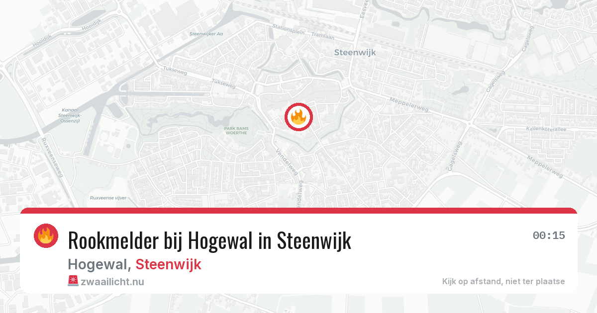Rookmelder bij Hogewal in Steenwijk — 10 jul 2026