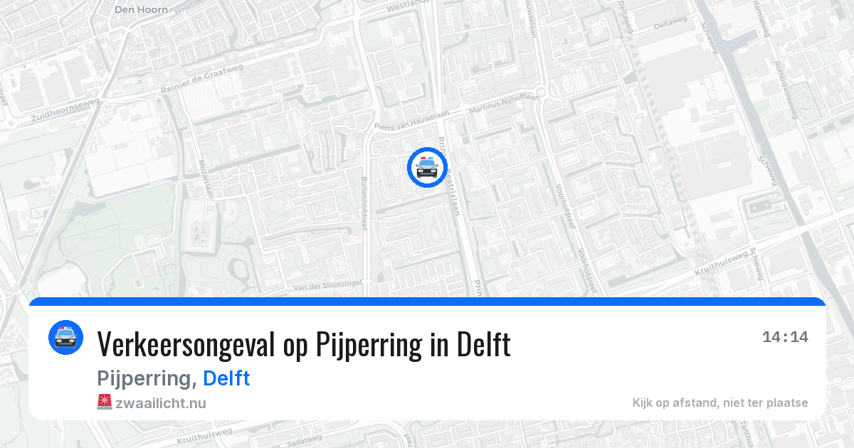 Verkeersongeval op Pijperring in Delft — 5 mei 2026