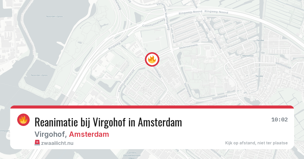 Reanimatie bij Virgohof in Amsterdam — 22 mrt 2026