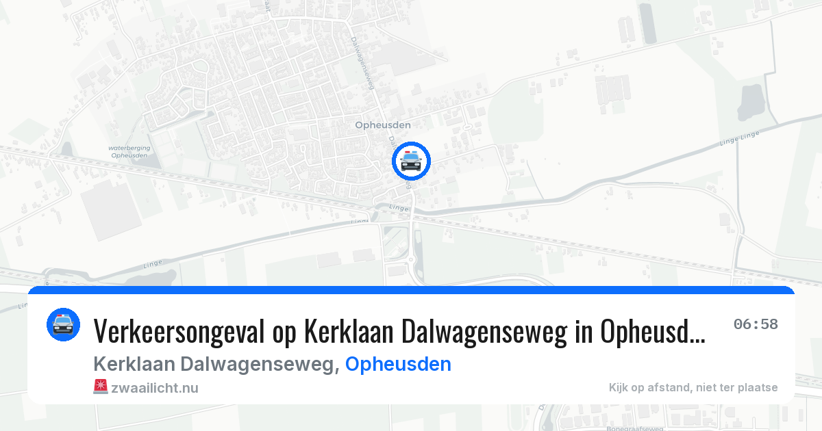 Verkeersongeval op Kerklaan Dalwagenseweg in Opheusden — 10 feb 2026