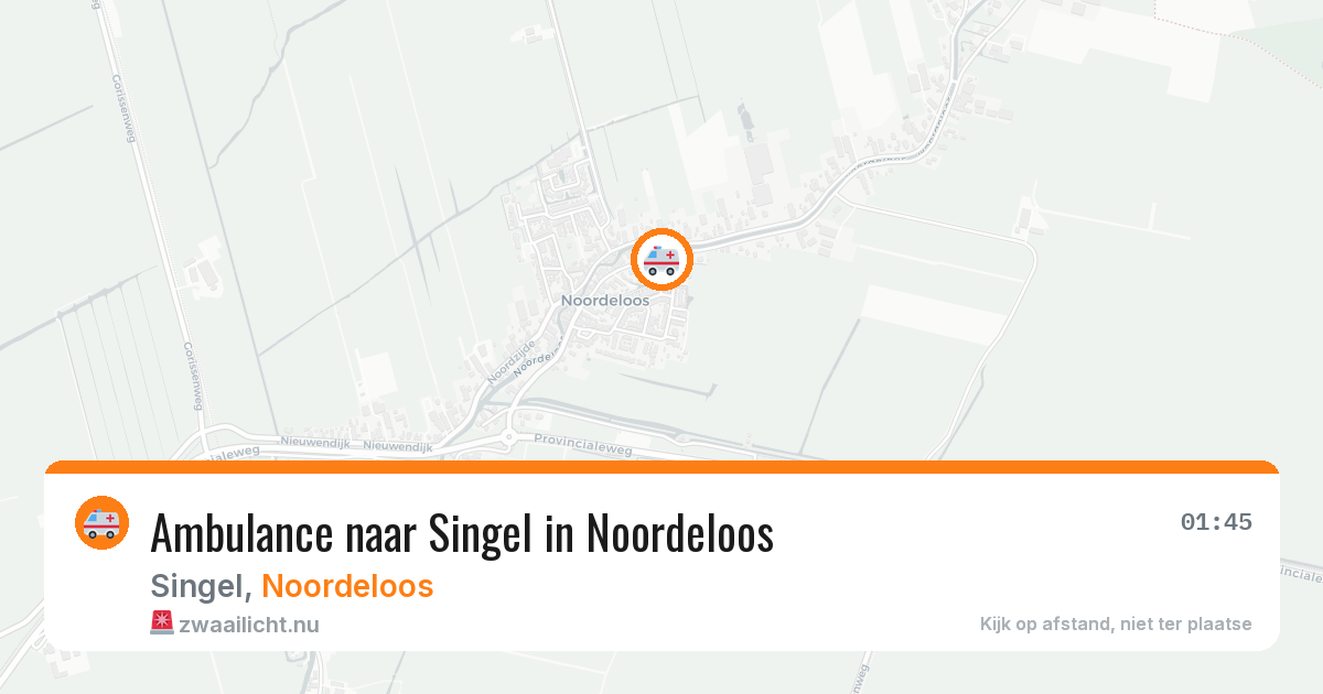 Ambulance naar Singel in Noordeloos — 31 mei 2026