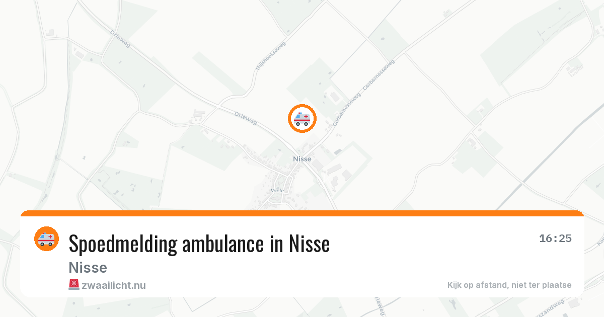 Spoedmelding ambulance in Nisse — 25 apr 2026