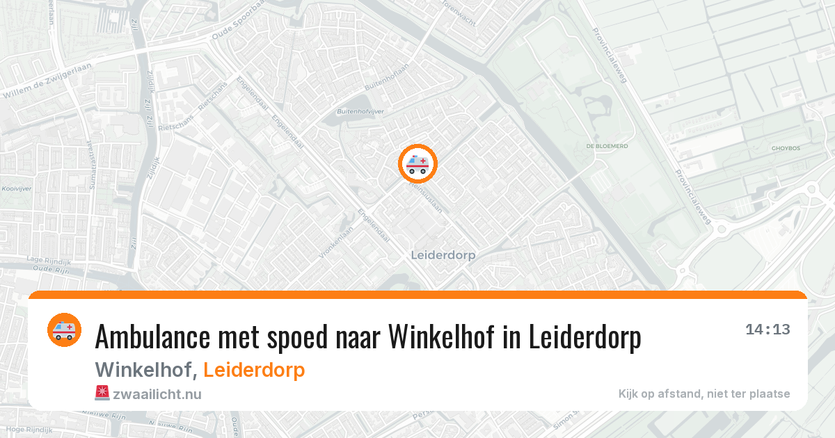 Ambulance met spoed naar Winkelhof in Leiderdorp — 19 jan 2026