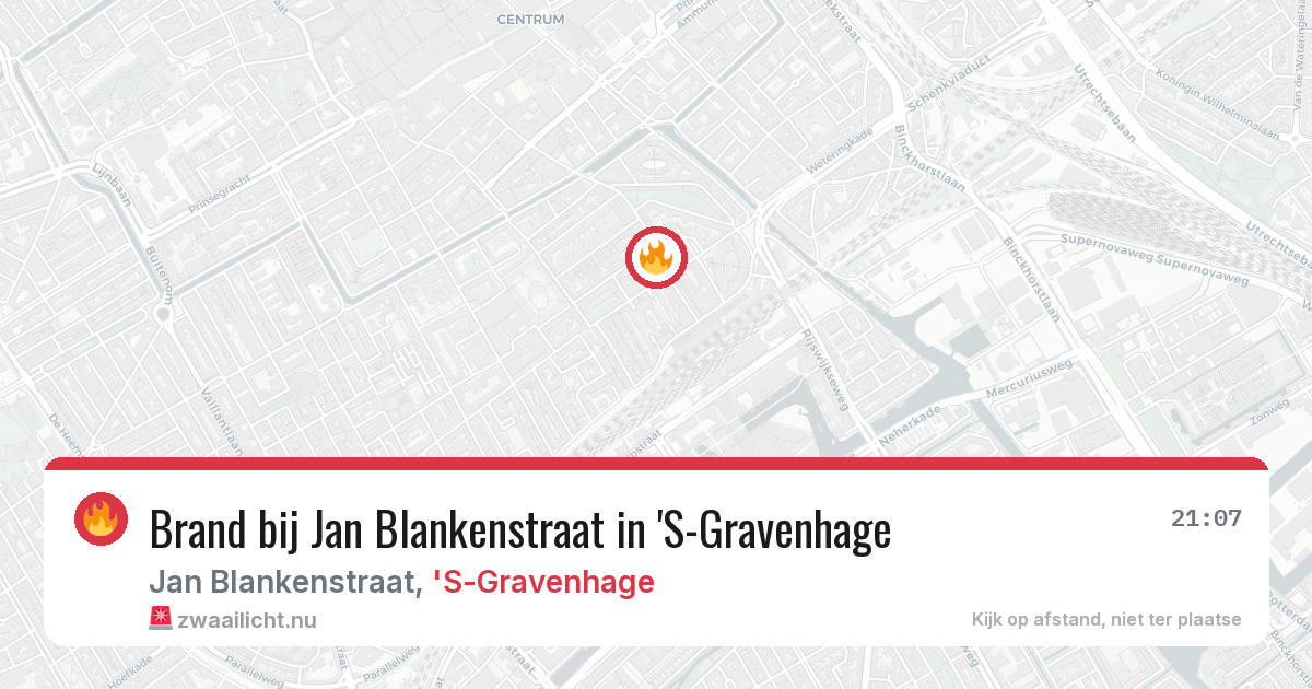 Brand bij Jan Blankenstraat in 'S-Gravenhage — 21 apr 2026