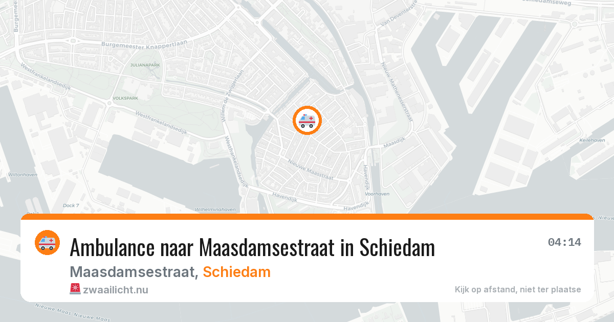 Ambulance naar Maasdamsestraat in Schiedam — 19 jul 2026