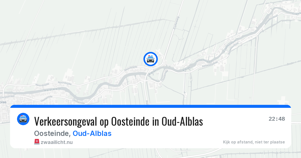 Verkeersongeval op Oosteinde in Oud-Alblas — 21 jan 2026