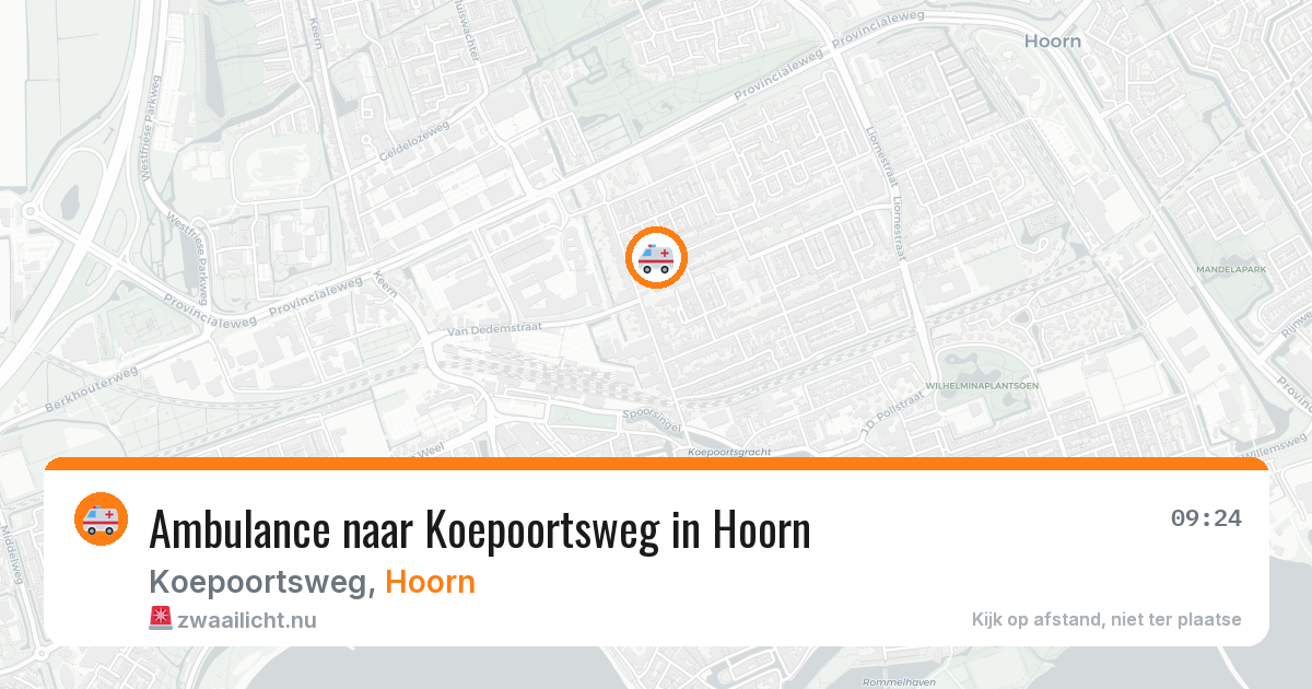 Ambulance naar Koepoortsweg in Hoorn — 10 jul 2026