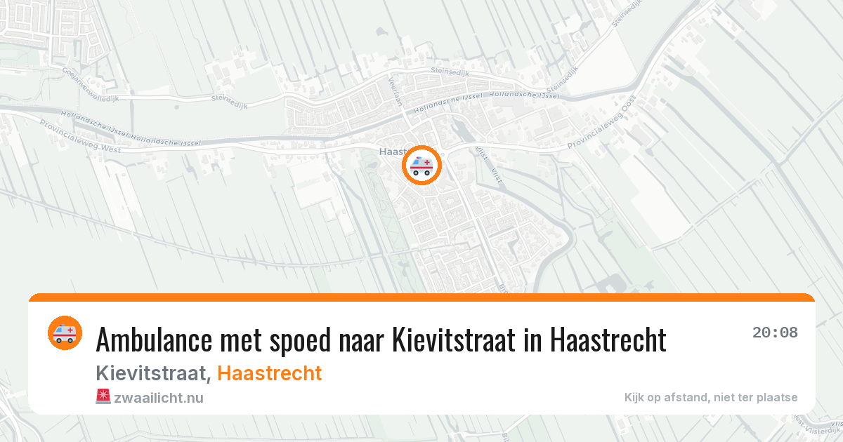 Ambulance met spoed naar Kievitstraat in Haastrecht — 2 apr 2026