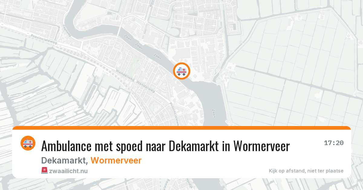 Ambulance met spoed naar Dekamarkt in Wormerveer — 26 jul 2026