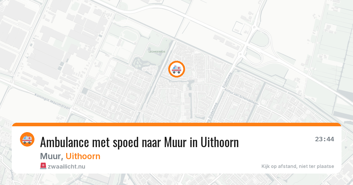 Ambulance met spoed naar Muur in Uithoorn — 16 jul 2026