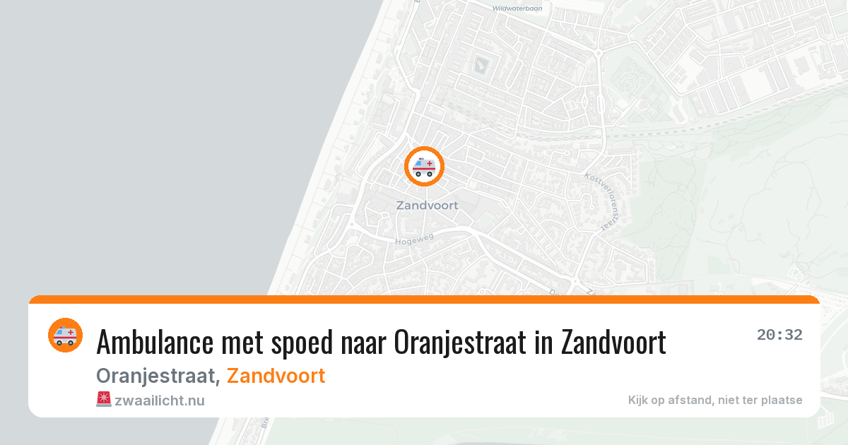 Ambulance met spoed naar Oranjestraat in Zandvoort — 28 mrt 2026