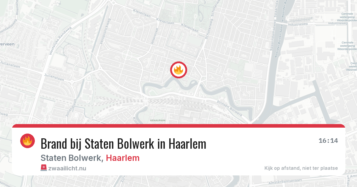 Brand bij Staten Bolwerk in Haarlem — 29 mei 2026