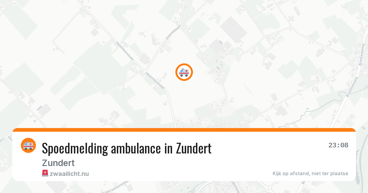 Spoedmelding ambulance in Zundert — 2 mei 2026