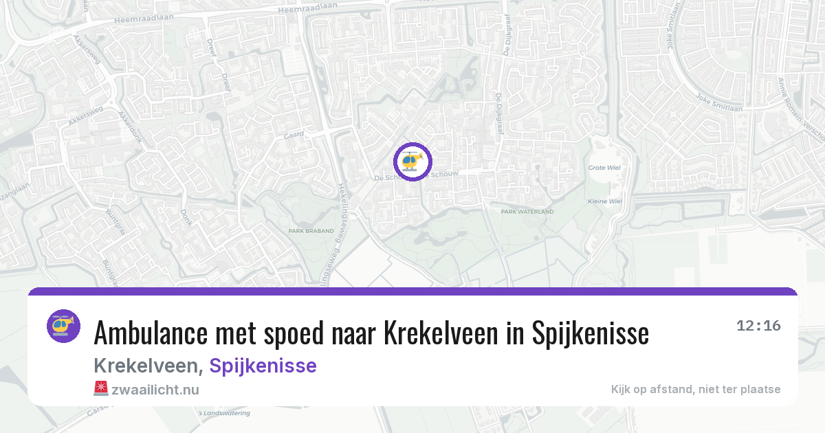 Ambulance met spoed naar Krekelveen in Spijkenisse — 5 jun 2026