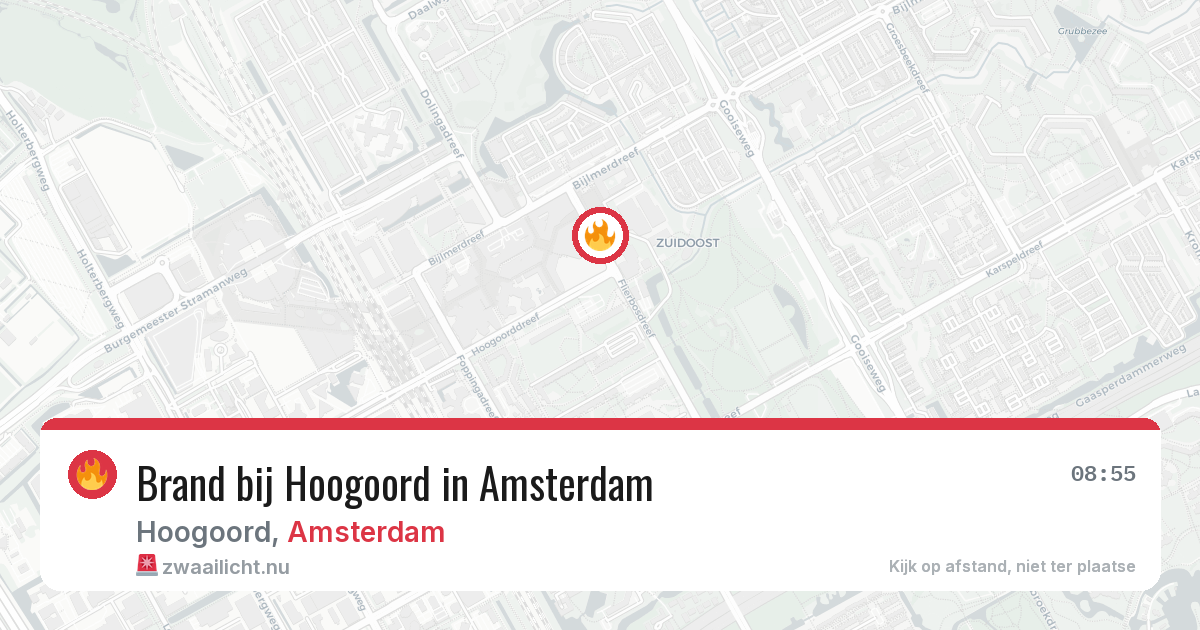 Brand bij Hoogoord in Amsterdam — 13 jul 2026