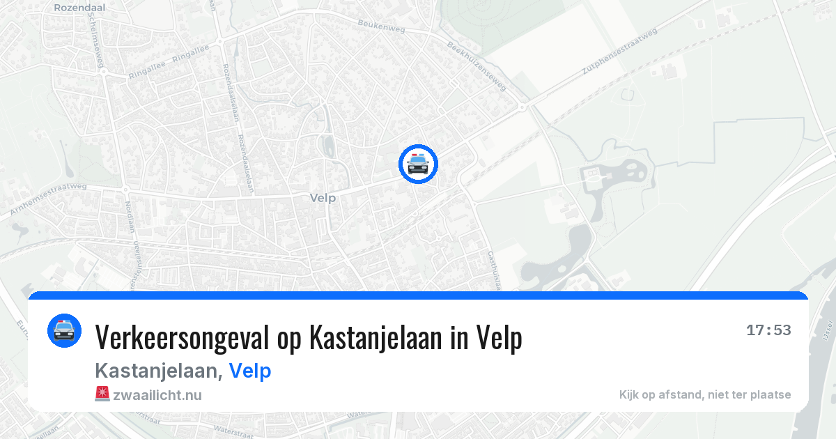 Verkeersongeval op Kastanjelaan in Velp — 17 jan 2026