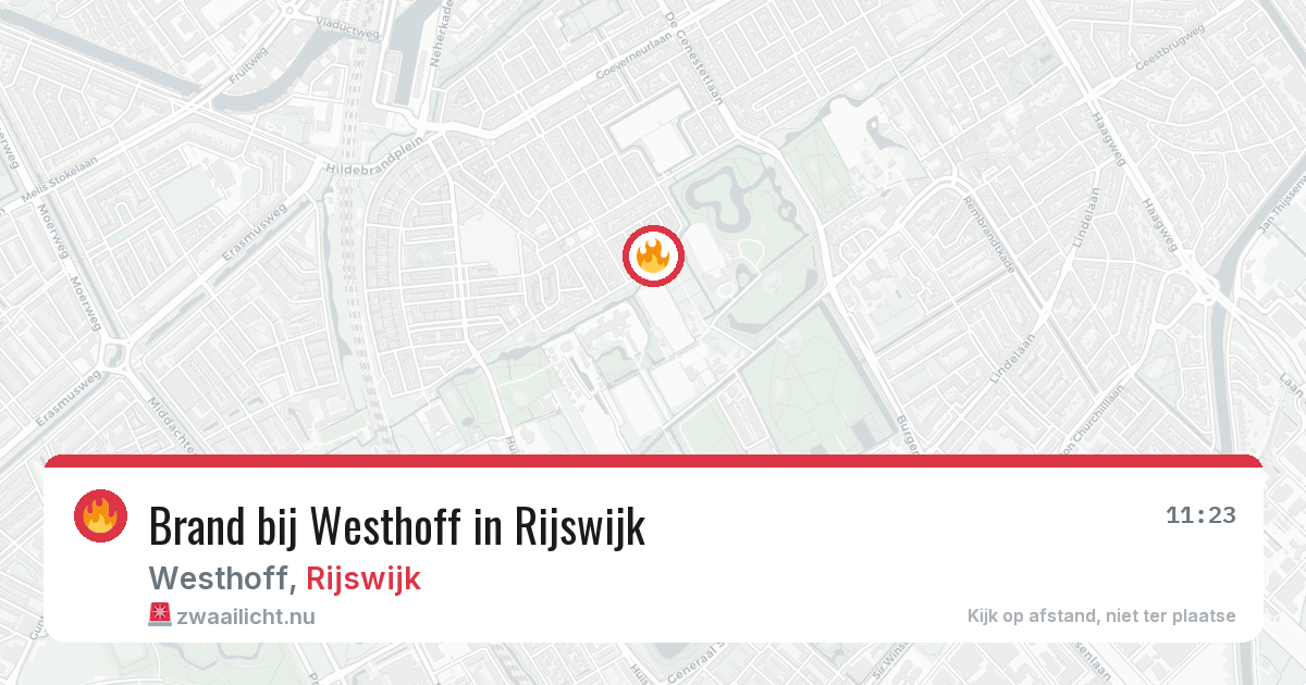 Brand bij Westhoff in Rijswijk — 20 mei 2026