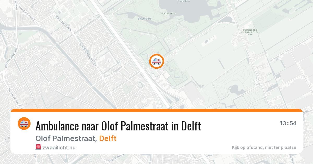 Ambulance naar Olof Palmestraat in Delft — 7 mei 2026