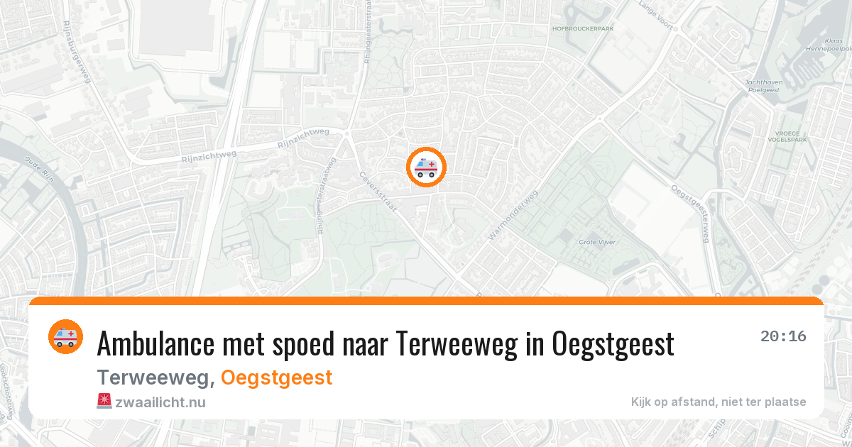 Ambulance met spoed naar Terweeweg in Oegstgeest — 10 feb 2026