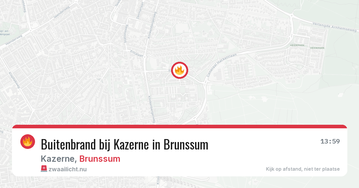 Buitenbrand bij Kazerne in Brunssum — 15 mei 2026