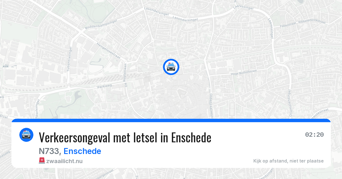 Verkeersongeval met letsel in Enschede — 22 mrt 2026