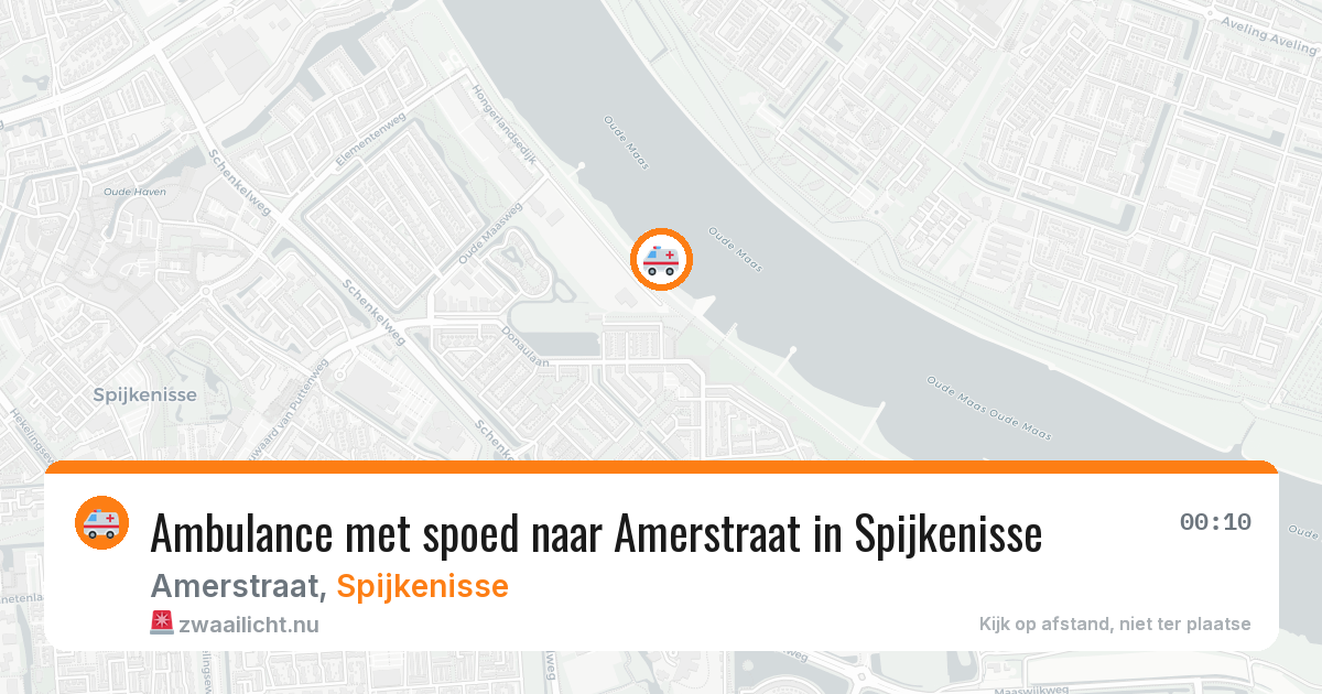 Ambulance met spoed naar Amerstraat in Spijkenisse — 24 jul 2026